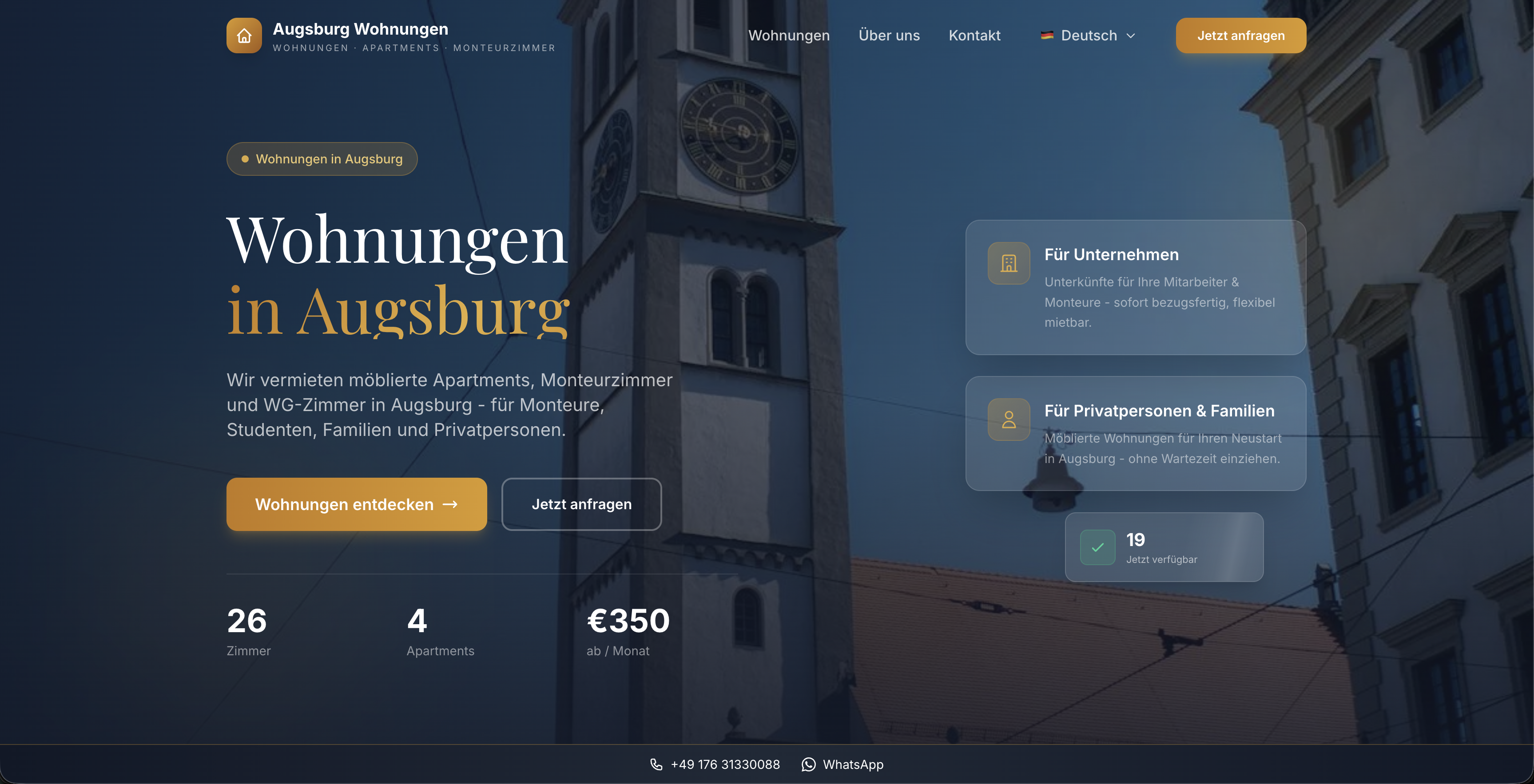 Augsburg Wohnungen — Furnished Apartments